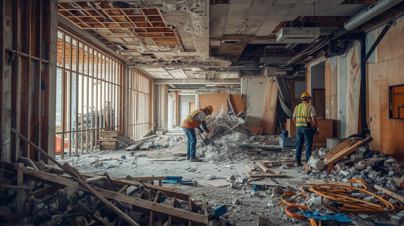 Complete apartment gutting__Shop and gastronomy dismantling__Removal of walls and ceilings__Concrete cutting and drilling__Office renovation demolition__Industrial dismantling__Hazard-aware demolition s (1)